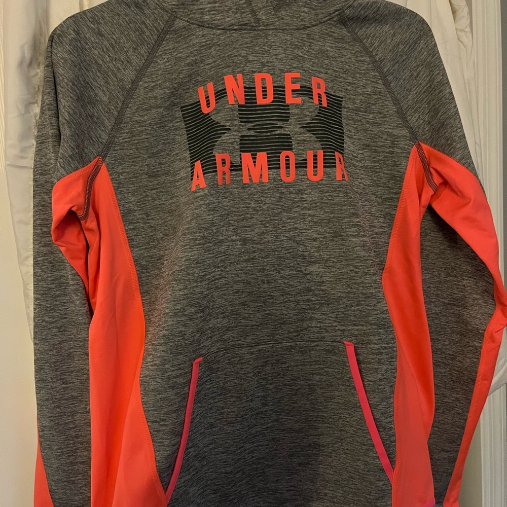 Under Armour Charcoal and Neon Pink Sweatshirt